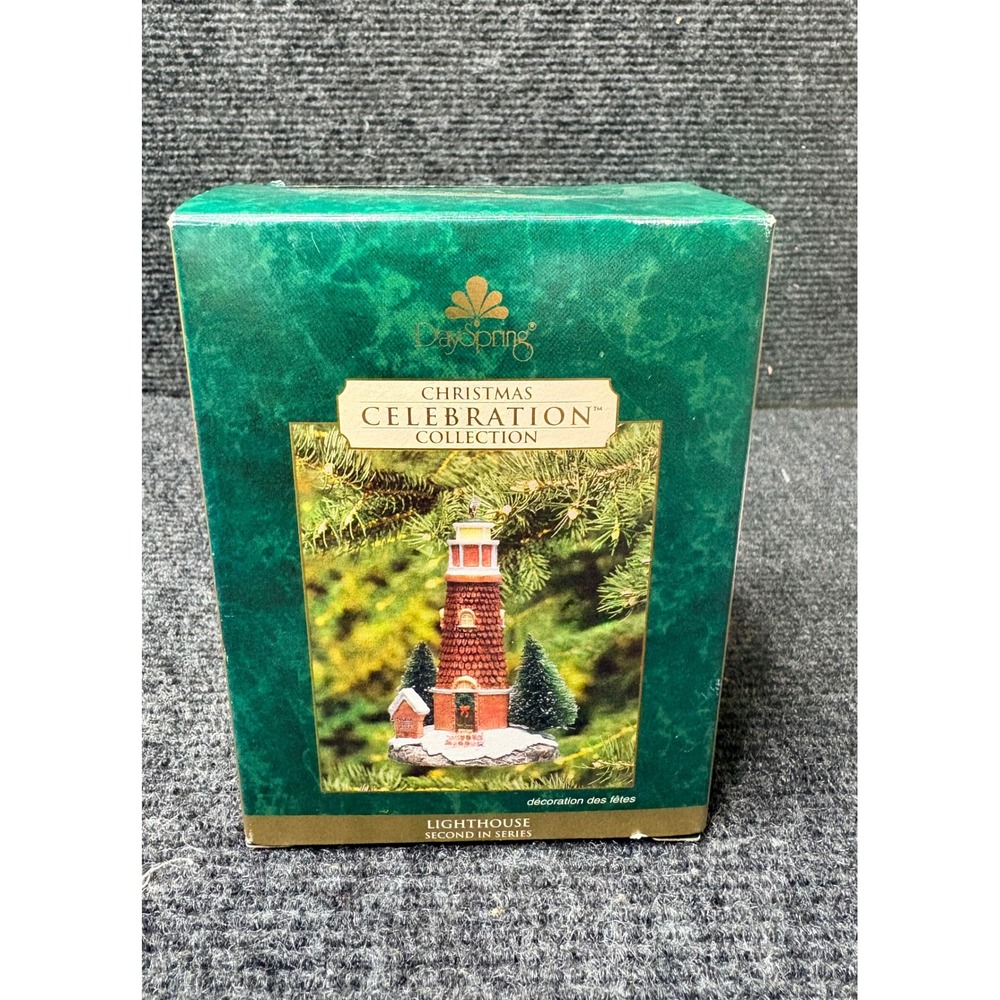 DaySpring Christmas Celebration Lighthouse Ornament 2002 Second in Series Boxed
